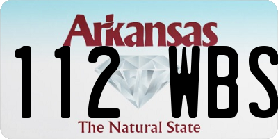 AR license plate 112WBS