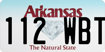 AR license plate 112WBT