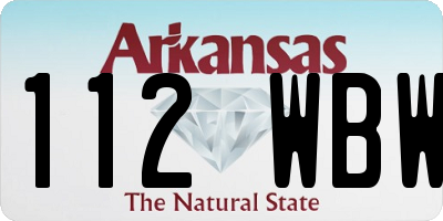 AR license plate 112WBW