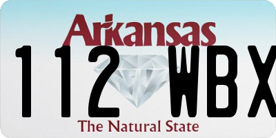 AR license plate 112WBX