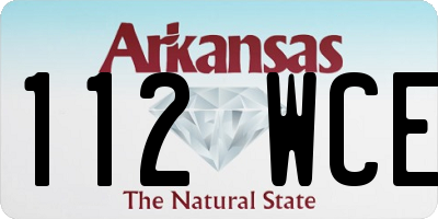 AR license plate 112WCE