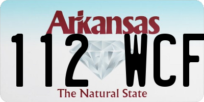AR license plate 112WCF