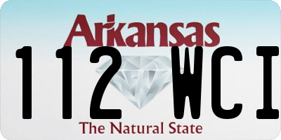 AR license plate 112WCI