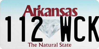 AR license plate 112WCK