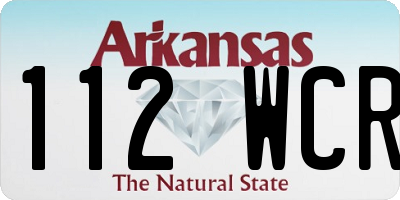 AR license plate 112WCR