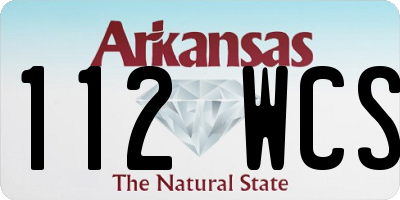 AR license plate 112WCS