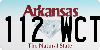 AR license plate 112WCT
