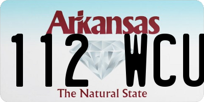 AR license plate 112WCU