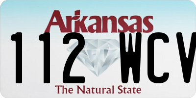 AR license plate 112WCV