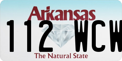 AR license plate 112WCW