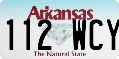 AR license plate 112WCY