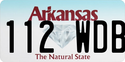 AR license plate 112WDB