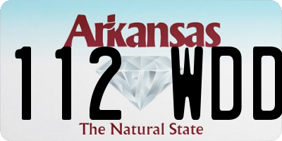 AR license plate 112WDD