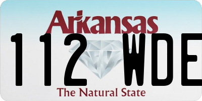AR license plate 112WDE