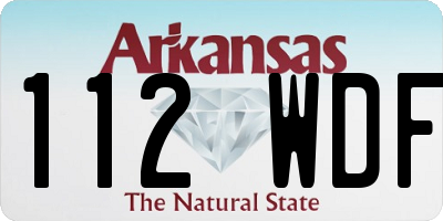 AR license plate 112WDF