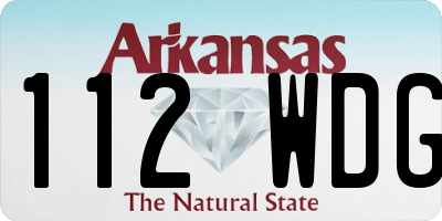 AR license plate 112WDG