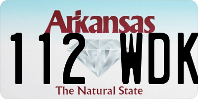 AR license plate 112WDK