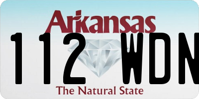 AR license plate 112WDN