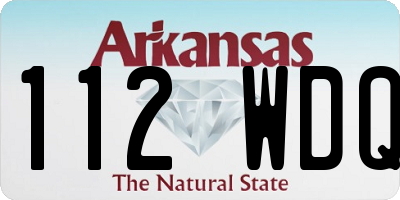 AR license plate 112WDQ