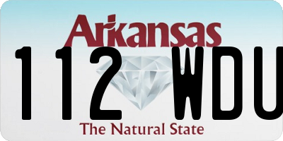 AR license plate 112WDU