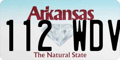 AR license plate 112WDV