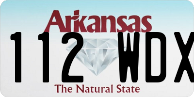 AR license plate 112WDX