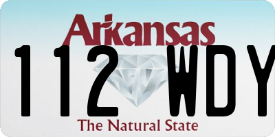 AR license plate 112WDY