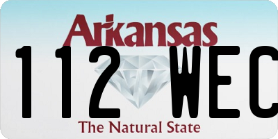 AR license plate 112WEC