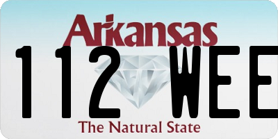 AR license plate 112WEE