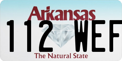 AR license plate 112WEF