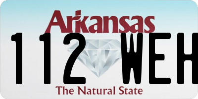 AR license plate 112WEH