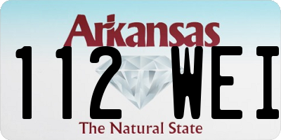 AR license plate 112WEI