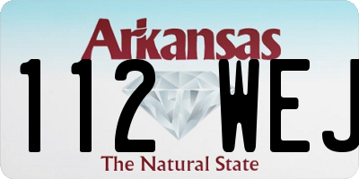 AR license plate 112WEJ