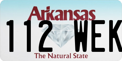AR license plate 112WEK