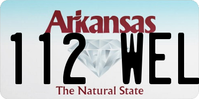 AR license plate 112WEL