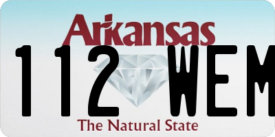 AR license plate 112WEM