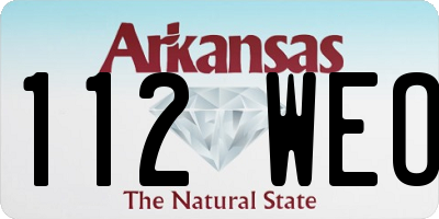 AR license plate 112WEO