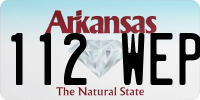 AR license plate 112WEP