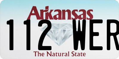 AR license plate 112WER