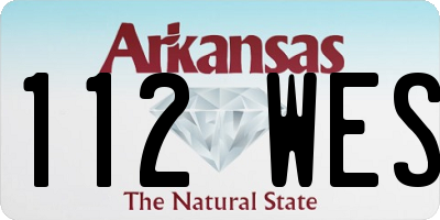 AR license plate 112WES