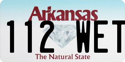 AR license plate 112WET
