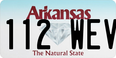 AR license plate 112WEV