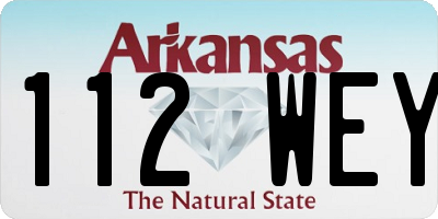 AR license plate 112WEY