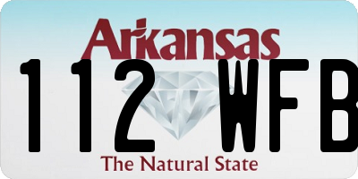 AR license plate 112WFB