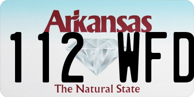 AR license plate 112WFD