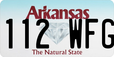 AR license plate 112WFG