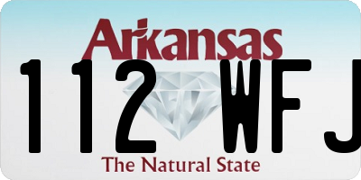 AR license plate 112WFJ