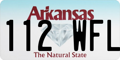 AR license plate 112WFL
