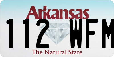 AR license plate 112WFM
