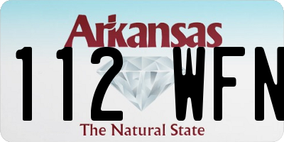 AR license plate 112WFN